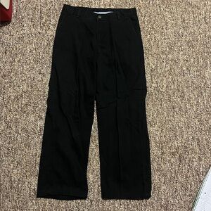 Black Dress Pants with Wide-Leg Style